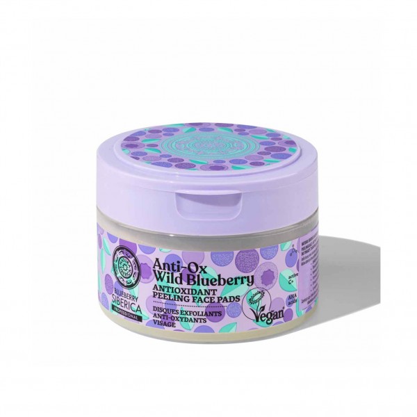 Discos faciales exfoliantes Natura Siberica Wild Blueberry – 20 unidades