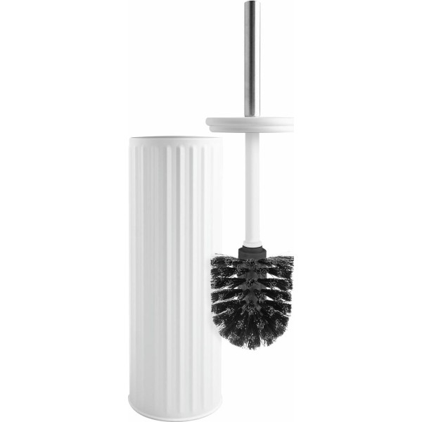 Escobillero wc metal.blanco 38cm.