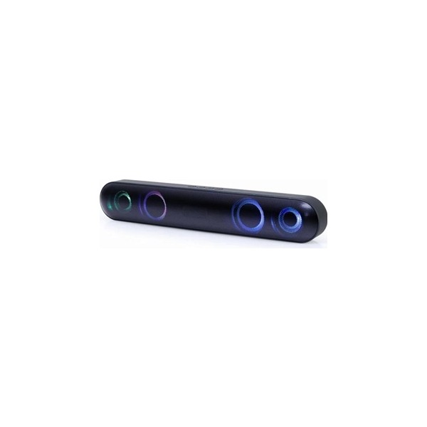Gembird barra sonido bluetooth luz led negra
