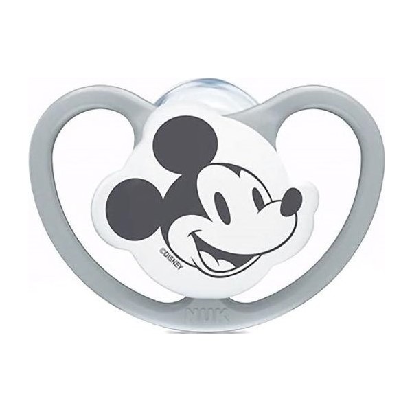 Nuk Chupete Space Mickey Silicona Gris 18-36 Meses