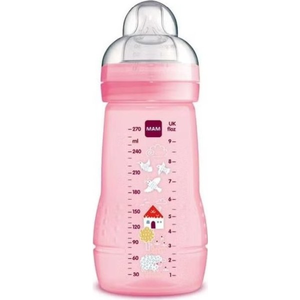 Mam Bottle Easy Active Baby Biberón Rosa +2M 270Ml